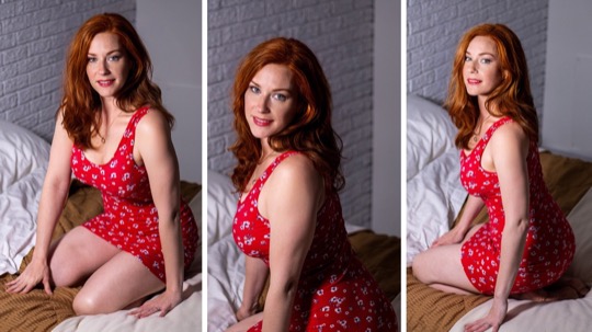 Redhead <? echo AUTHOR_NAME; ?> - Tight Red Dress Accentuating my Big Breasts